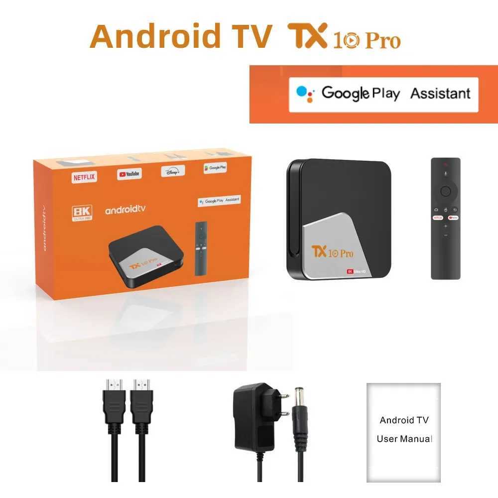 HaaYot Android 13 Smart TV Box Dual band Wifi 2GB 16GB 4K Media Player Supports Google Assistant TX10 Pro Set Top Box X250325