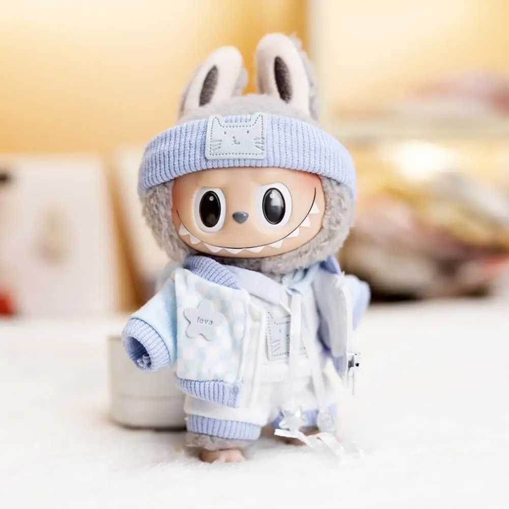 Suitable for Labubu V1 V2 suitable for Baoao clothing fashionable sportswear doll clothing color matching hoodies doll accessoriesXJ250324
