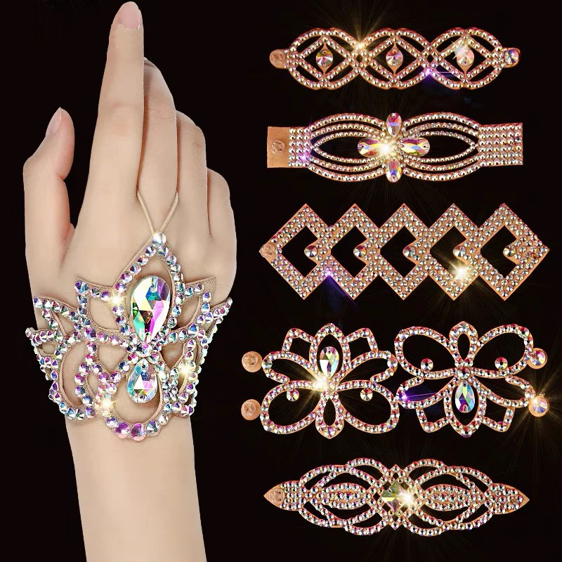 Stage Performance Accessories Belly Dance Bracelet High-end Female Adult Exquisite Performance Rhinestone Matching Accessories 250318