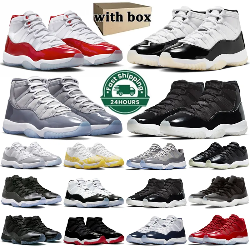 11 Basketball Shoes Men Women 11s DMP Gratitude Cherry Cement Cool Grey Jubilee Cap and Gown Bred Lows 72-10 Mens Womens Outdoors Trainers Sneakers Size 36-47