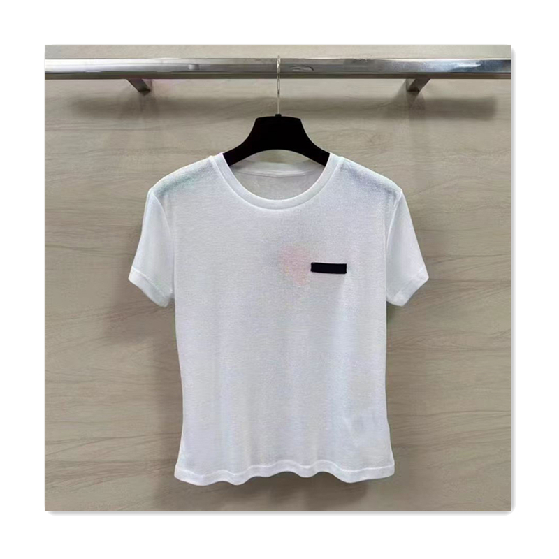 Women Shirts Designer Clothes Womens t shirts Long Sleeve Round Neck Letter Print Sexy Top Tee Female Casual Streetwear White ShirtS