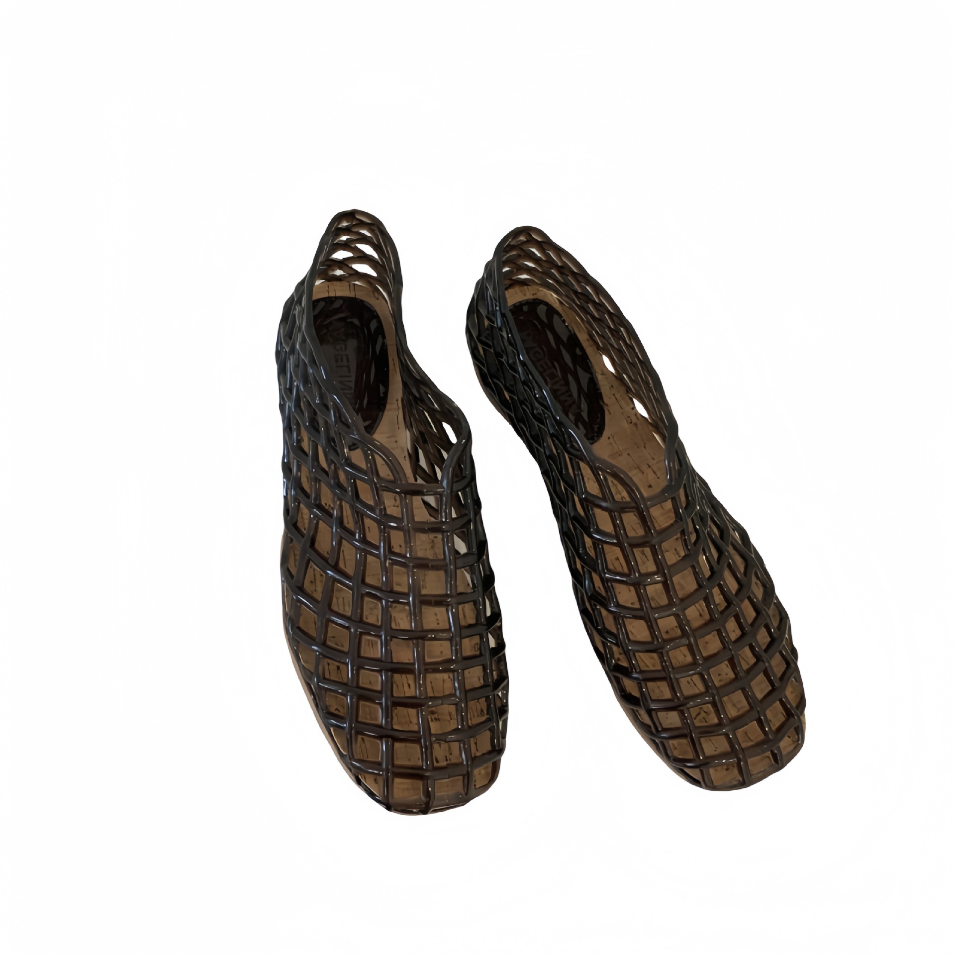 2025 Summer New Cave Shoes Anti slip Crystal Jelly Sandals Transparent Mesh Lace Designer Fashion Sandals