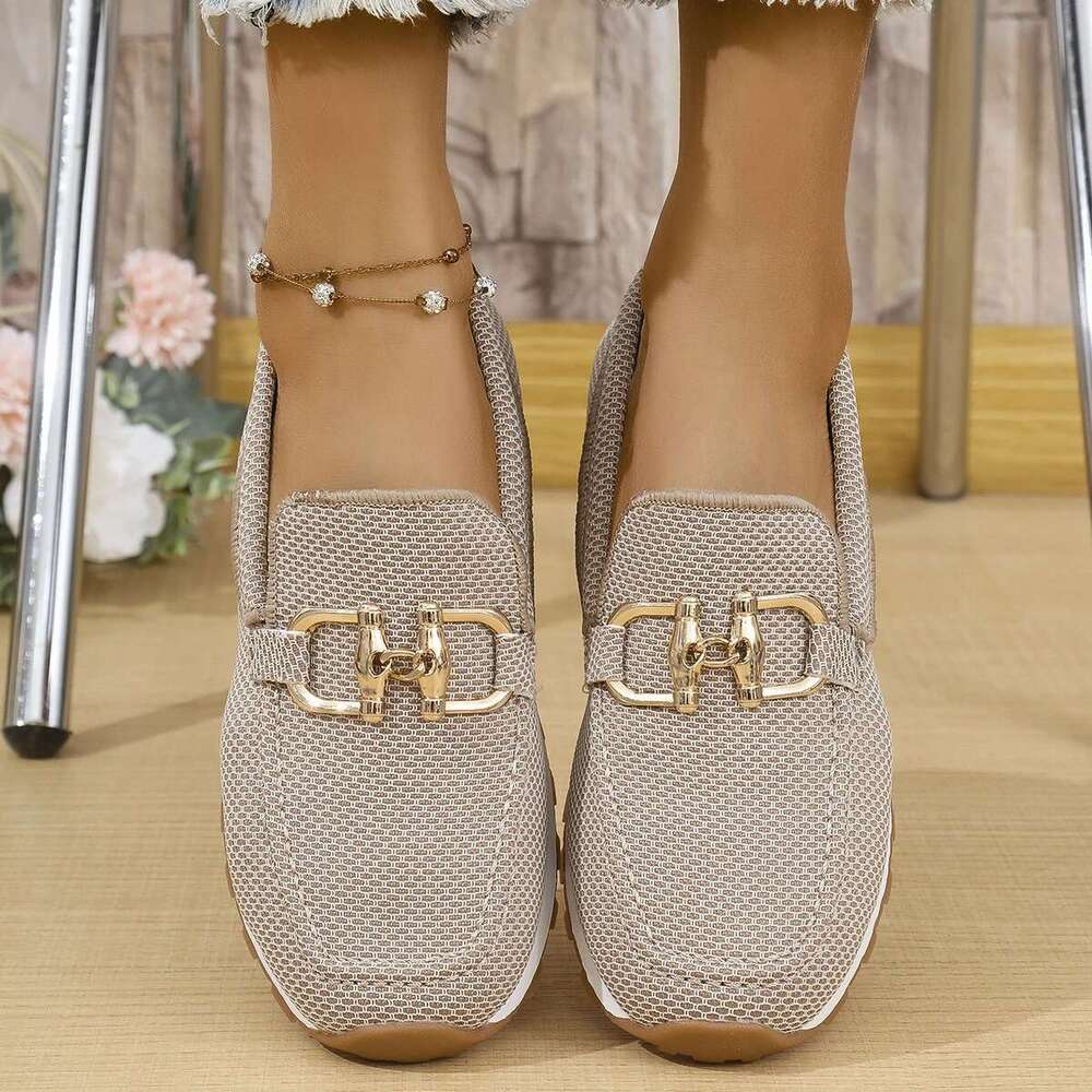 Women's loafers fashionable versatile solid color women's high quality spring and autumn casual flat shoes
