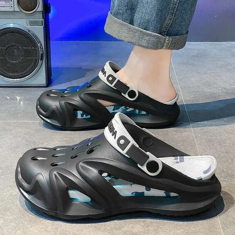 plus 2025 Men's EVA Sandals Summer Soft Thick Sole Non-Slip Beach Slippers Outdoor Sport On Foot Comfortable And Wear-resistant