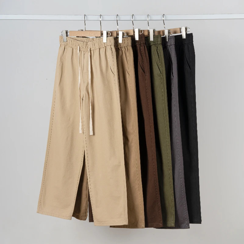 highquality cotton mens loose casual durable straight pants SXXXL 250322