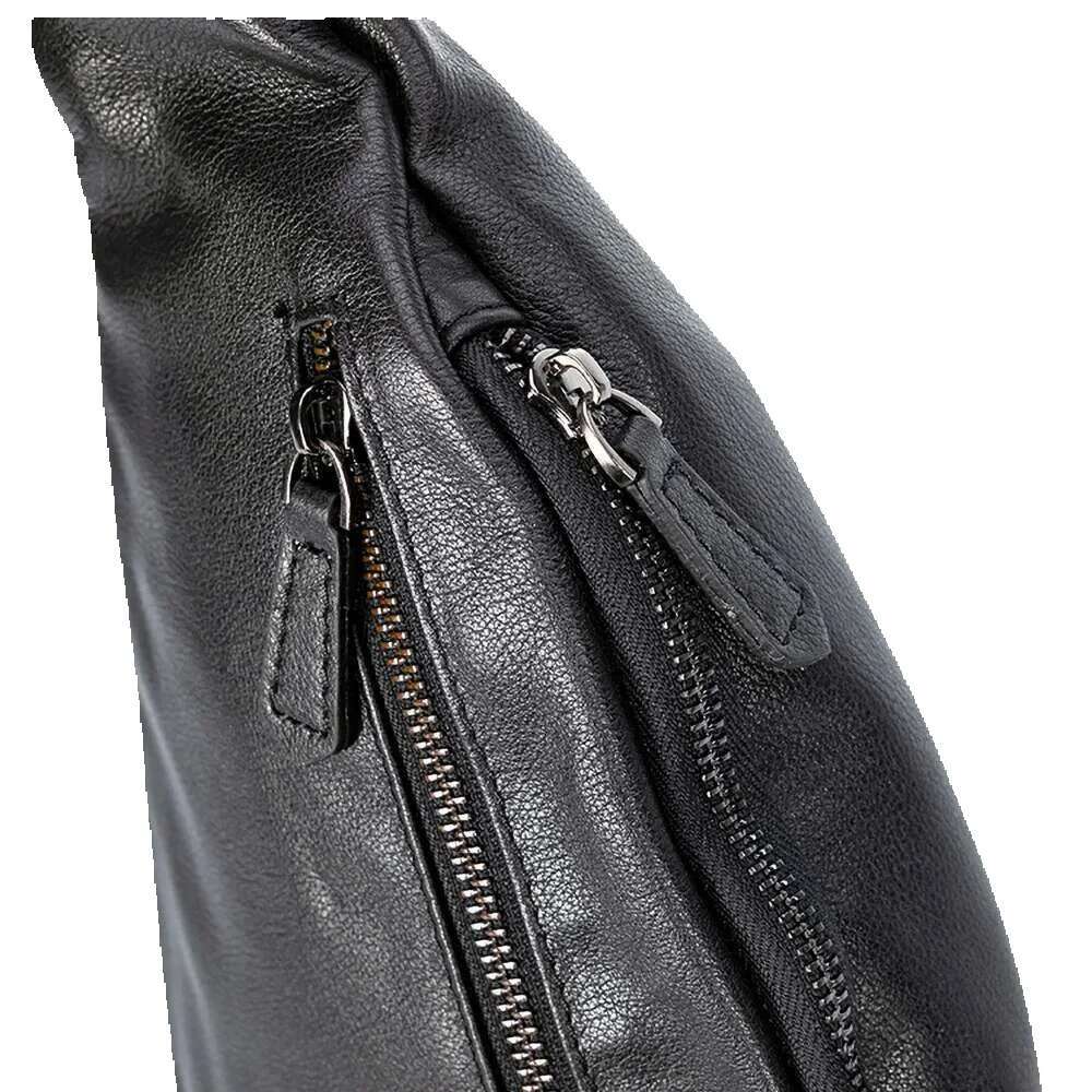 ZRCX Genuine Leather Chest Messenger Shoulder Casual First Layer Cowhide Waist Trendy Men's Bag