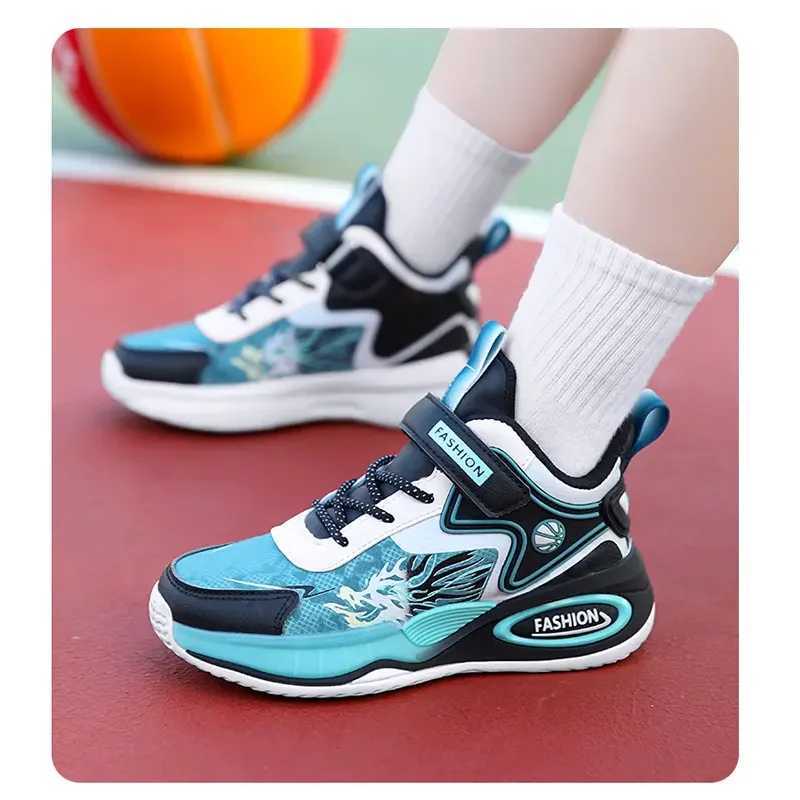 Winter New Boys Wool Basketball Shoes Anti slip Warm Sports Shoes Youth Running Shoes Basketball Sports Shoes W250324