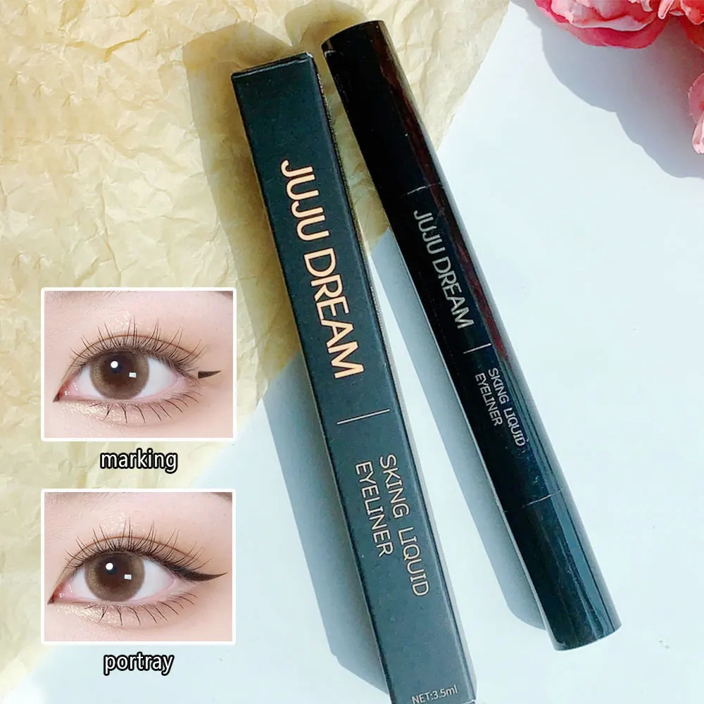Stamp pen eyeliner does not blend easily smooth and smooth simple and quick-drying beginner and novice makeup 250324