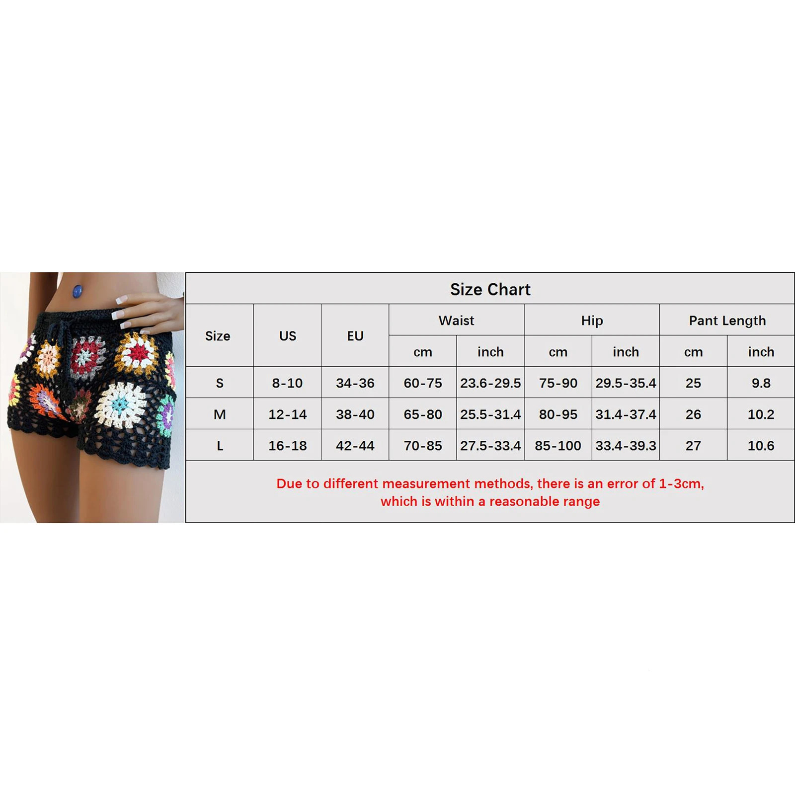 Women Knit Crochet Beach Shorts Swimsuit Cover Ups Casual Hollow Out Elastic Waist Drawstring Short Pants Lounge Shorts Swimwear 250320