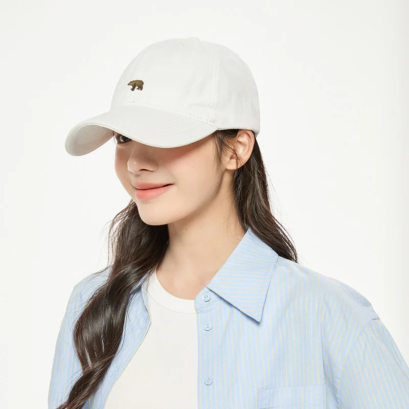 Womens and mens summer baseball caps polar bear embroidery hiphop snap caps cotton sun hats unisex casual Visor hats 250318