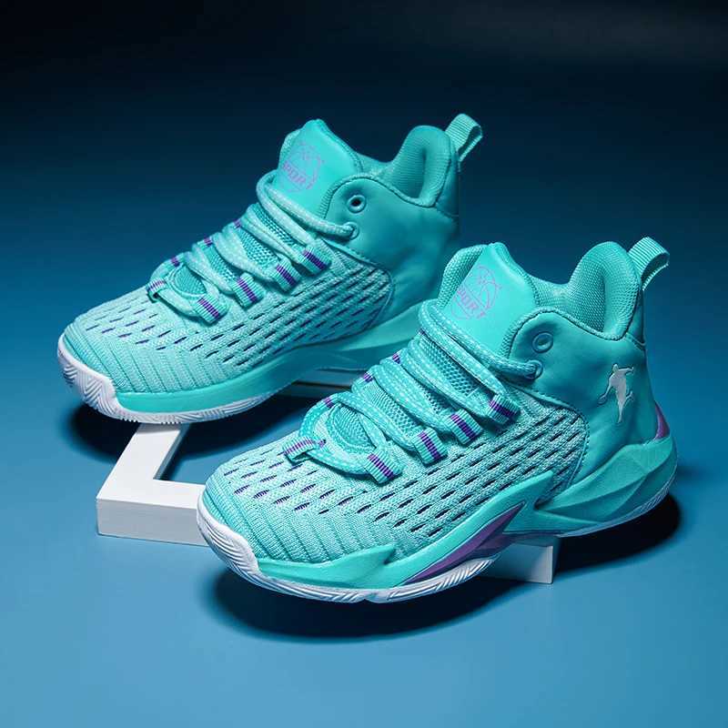 Brand childrens basketball shoes for boys thick soled anti slip childrens sports shoes for boys outdoor sports shoes for girls coach W250324