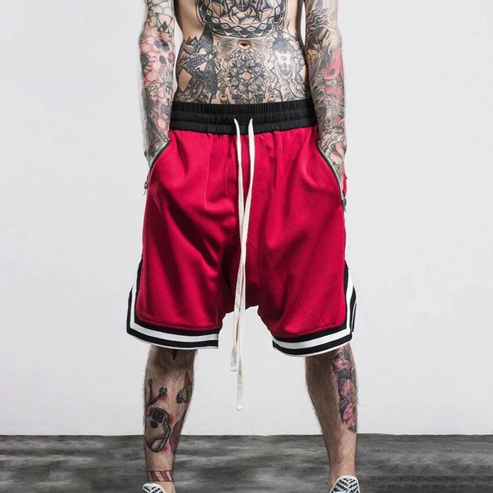 Mens loose shorts mens basketball gym fitness jogging fast drying sportswear hip-hop rap street mens clothing W250324