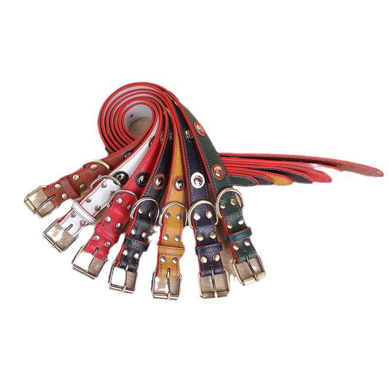 Comfortable Customizable Two-Tone Canine PU Collar Hypoallergenic Soft Microfiber Material