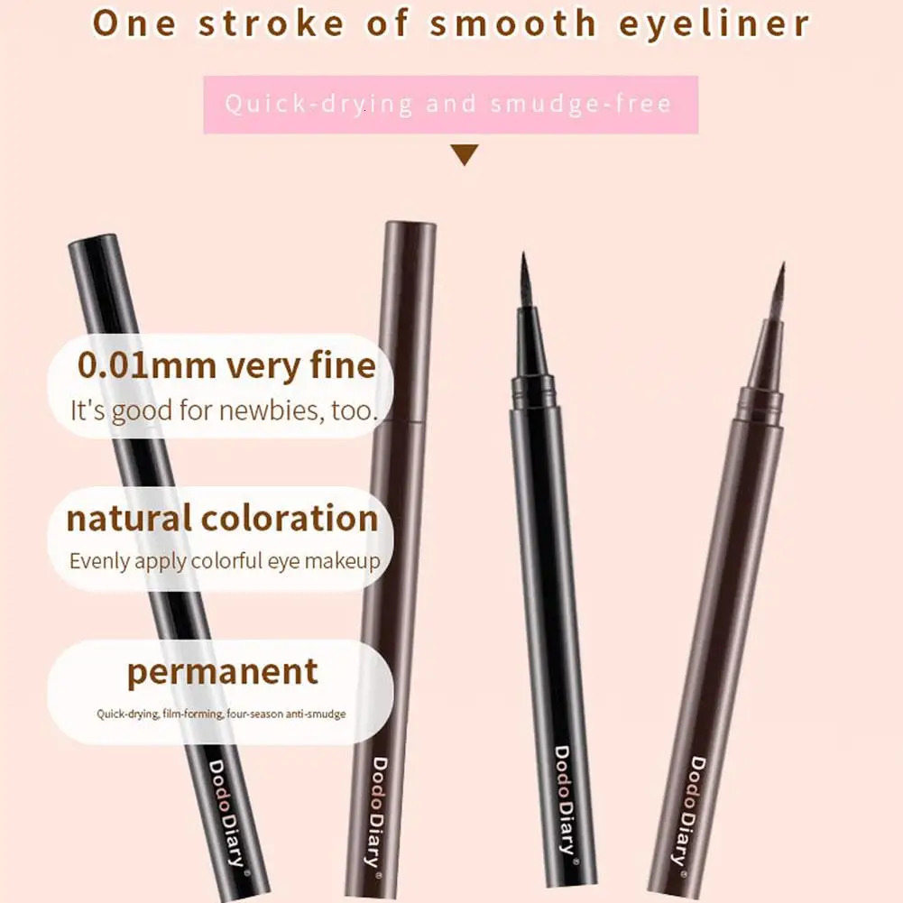Waterproof Ultra-thin Liquid Eyeliner Korean Makeup For Quick Dry Smooth Eye Liner Long Last Lower Eyelash Pen Cosmetics 250324