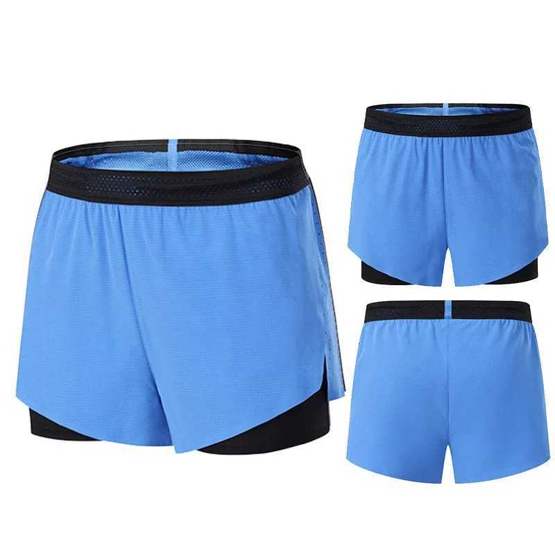 Marathon running shorts are lightweight quick drying breathable moisture absorbing and mens fitness training three-point shorts W250324