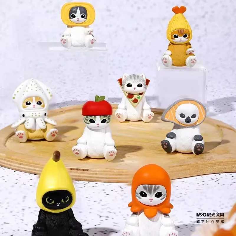 Authentic Mofusand Mini Blind Bag Toy Second Generation Kawaii Kitan Fried Shrimp Shark Cat Jewelry Blind Box Toy Childrens GiftT250325