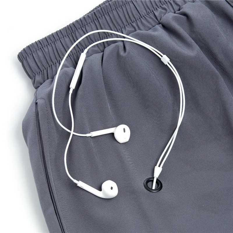 Running shorts mens 2-inch double-layer quick drying sports shorts fitness running exercise football shorts mens sports shorts W250324