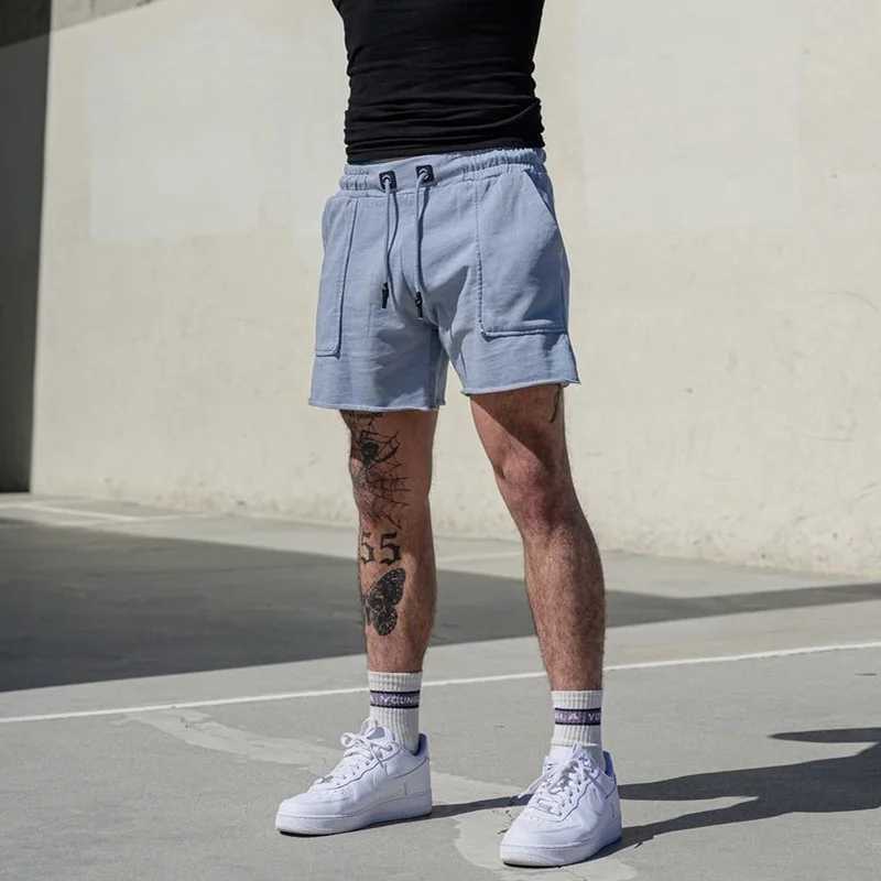 Mens running shorts summer sportswear double-layer shorts 2-inch training and training clothes mens gym fitness shorts W250324