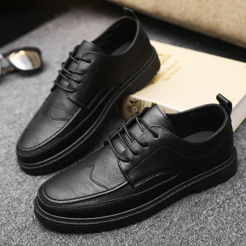 Mens Casual Shoes Classic Business Leather Shoes for Men Fashion Handcrafted Mens Dress Shoes Comfortable Flats Loafers 250317