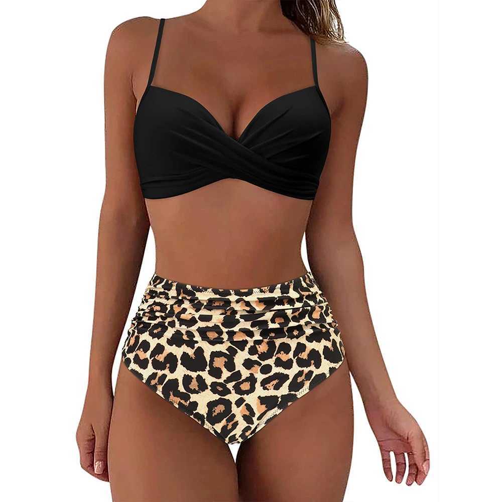 Retro high waisted bikini 2023 womens push up swimsuit printed swimsuit Fa beach wear summer bathing suit swimsuitXJ250324