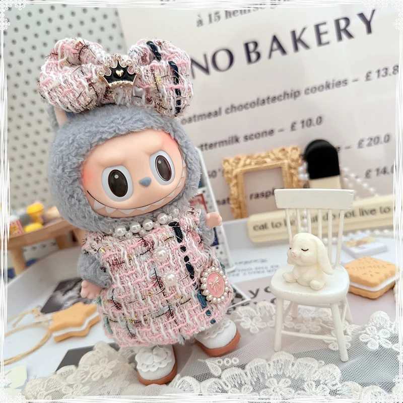 17cm Labubu doll accessories clothing high-end luxury design sweet wool set Labubu clothing cross body bag princess shoesXJ250324