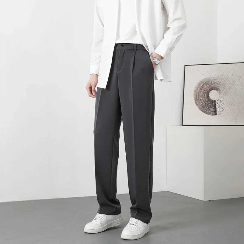 Men's Pants Mens dress pants Korean fashion pleated pants Chino pants mens clothing 2024 lightweight and cool Trouser z250325