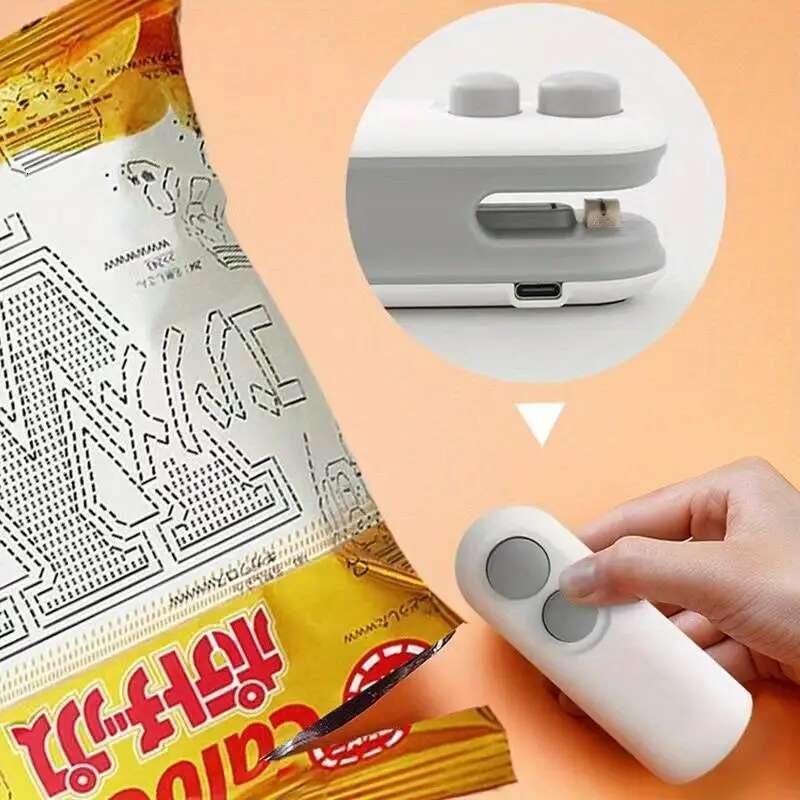 Portable Mini 2 in 1 Heat For Home use rechargeable Vacuum Sealer Snacks plastic bag heat sealer