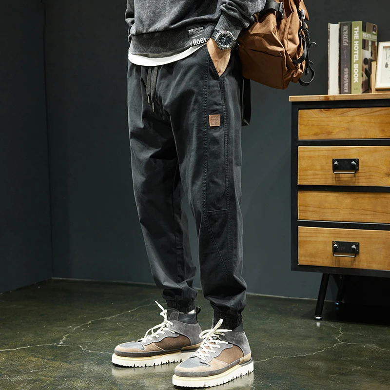 Autumn Drawstring Hip Hop Jogger Mens Cargo Pants Casual Bagged Street Sports y2k Harem Trouser Hombre Pantalones 250322