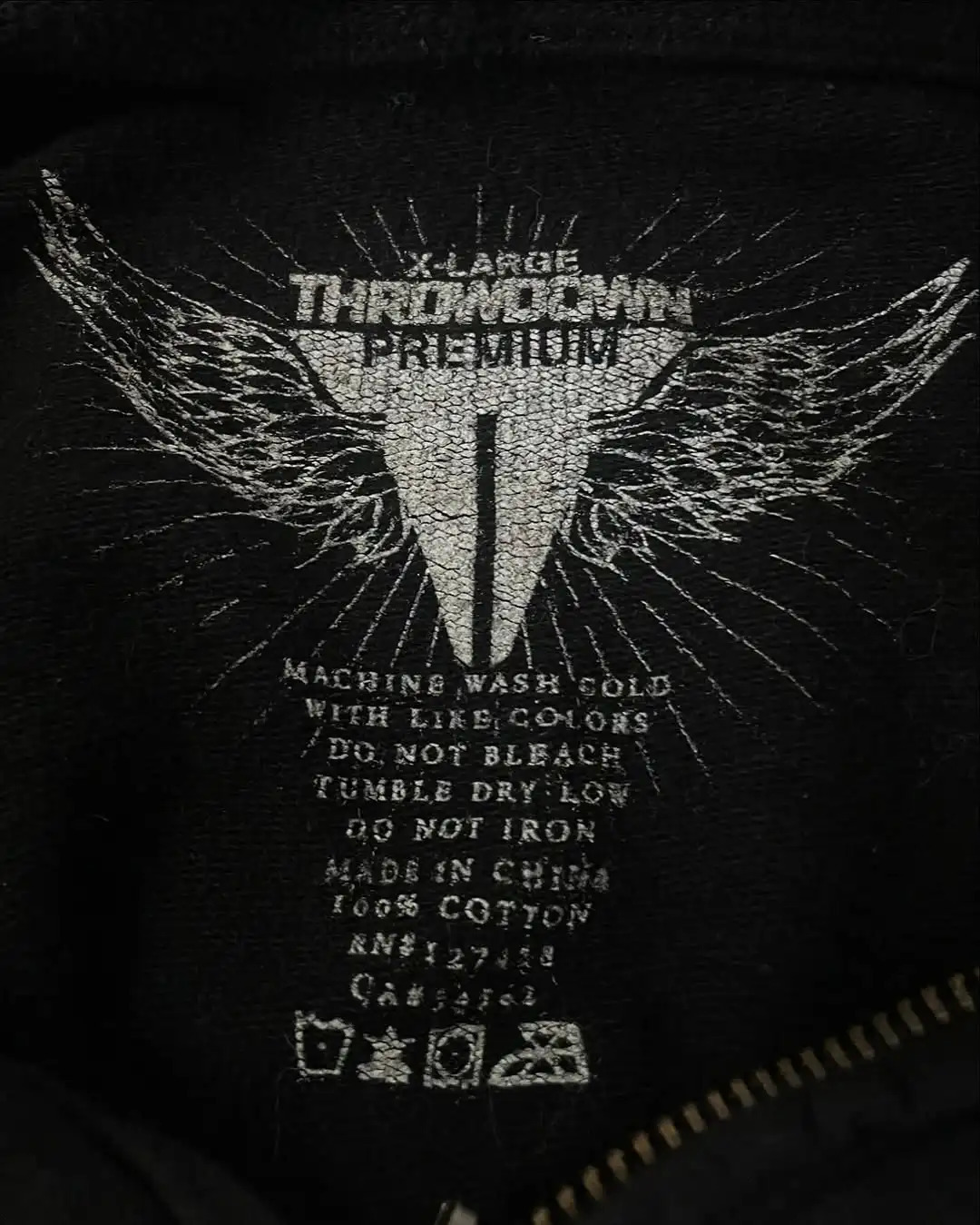 Affect Mens Hoodie Retro Gothic Skull Oversized Zipper Hip Hop Casual Sweatshirt Personalized Coat 250318