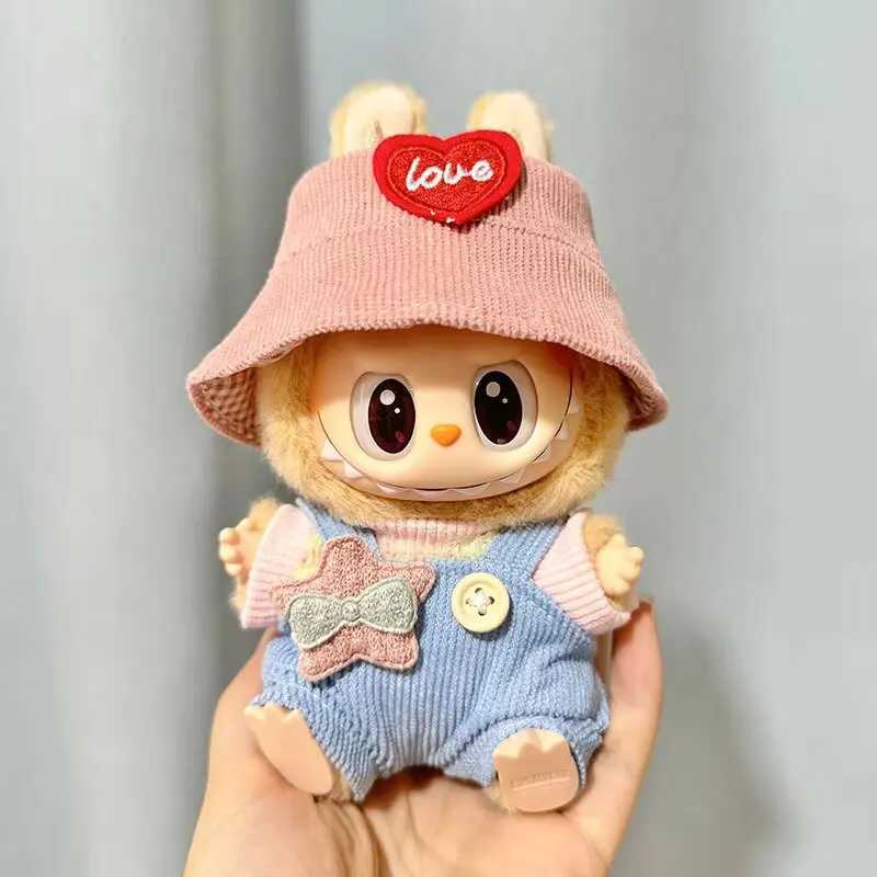 Suitable for 15cm cute mini Labubu clothing Kaii bib pants with matching shoe Labubu accessoriesXJ250324