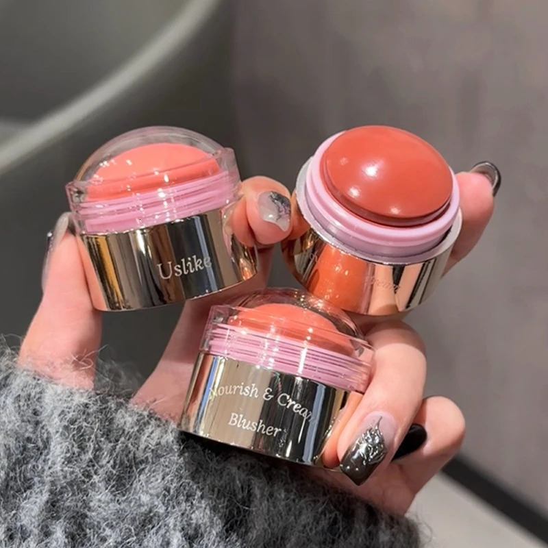 Small pink bullet blush paste expansion color monochrome blush purple shrink milk powder natural matte girl 250324