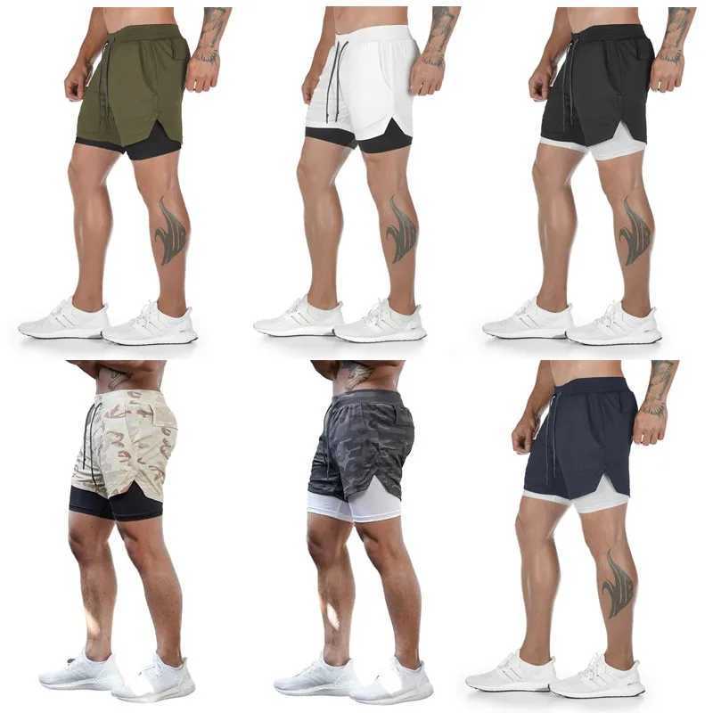 M-5XL Mens 2-inch Street Fitness Shorts White Breathable Slow Running Shorts Fitness Quick Dry Casual Running Shorts W250324