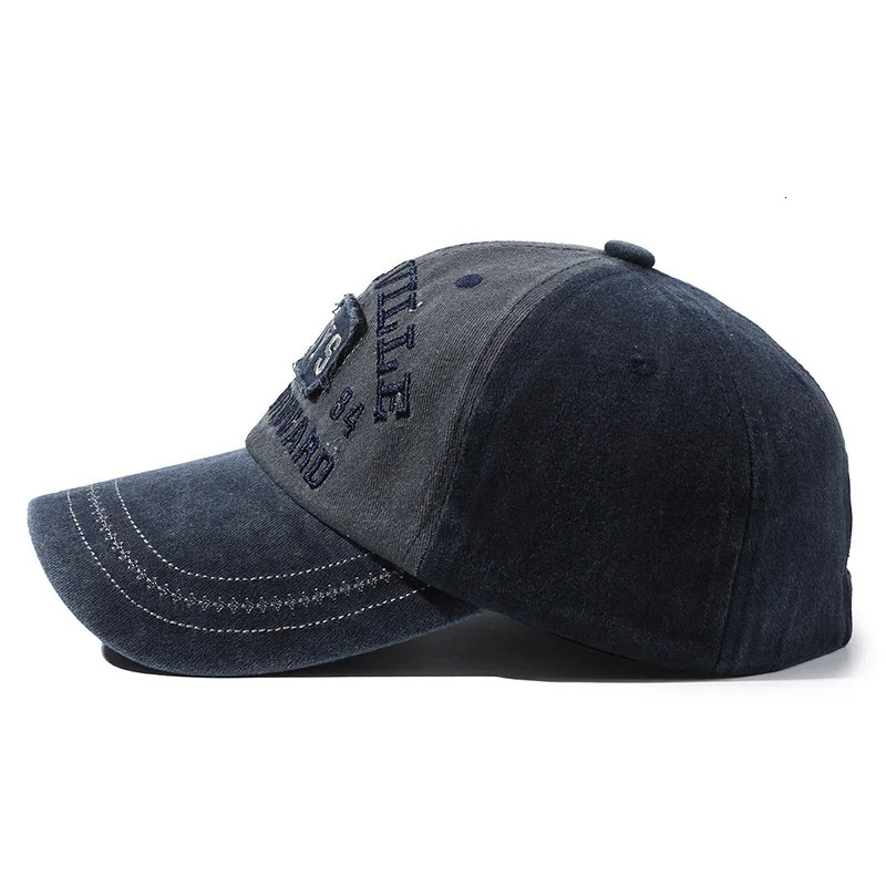 Four Seasons Mens Baseball Cap Casual Distressed Washed Cotton Letters Embroidered Cap Bentrim Dome Rest Idle sunscreen hats 250318