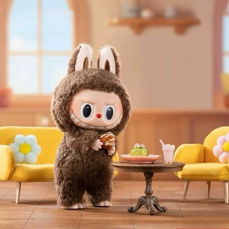 Real Labubu Exciting Macarons Series Blind Box Trend Game Heartbeat Vinyl Base Doll Mystery Box Series Model Toy GiftT250325