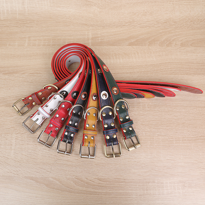 Comfortable Customizable Two-Tone Canine PU Collar Hypoallergenic Soft Microfiber Material