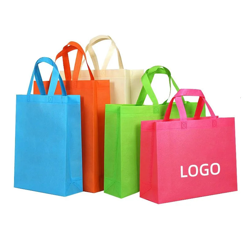 StoBag 25pcs Wholesale Non-woven Shopping Tote Bags Fabric Eco-friendly Storage Reusable Large Pouches Custom Fee 250314