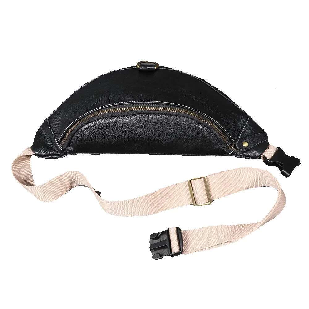 LUOKIR Unisex Genuine Chest And Toe Cover Layered Leather Casual Versatile Crossbody Large Capacity Mobile Phone Bag