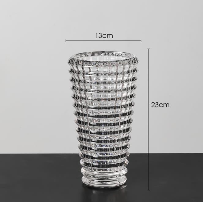 Light and Luxurious Crystal Glass Vases Transparent Decorative Decorations Flower Arrangement Water Culture and Flowers