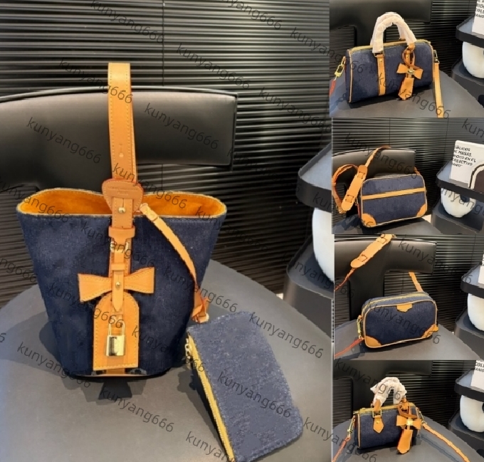 Dark Blue Denim Shoulder Bags For Women 2025 Designer Small Handbags Dark Blue Underarm Casual Street Crossbody Totes