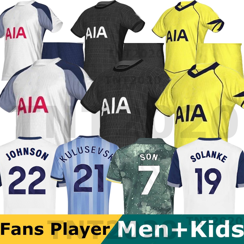 25 26 SON SOLANKE JOHNSON KULUSEVSKI MADDISON Soccer Jerseys COYS 2024 2025 2026 SCARLETT Football shirt TEL kit Men P.M.SARR 29 kits kids set Min-hyuk KINSKY