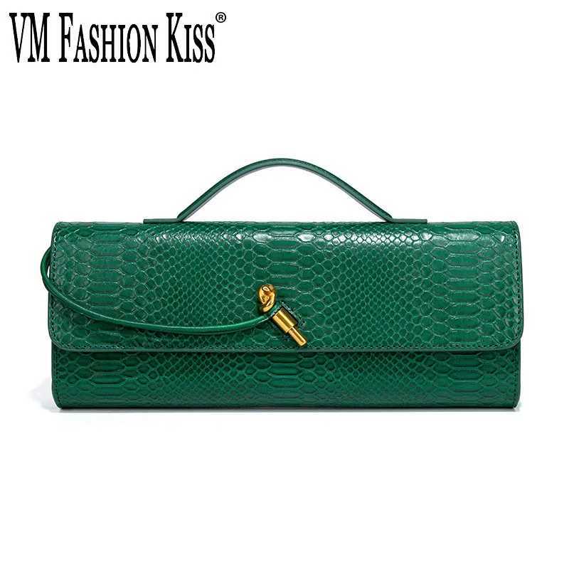 Womens bag snake pattern cross body premium feeling daily womens bag niche design long clutch bag plug shoulder bag high quality Z250324