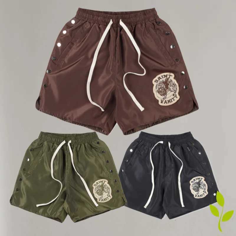 Men's Shorts Summer high-quality embroidered Saint Vanity shorts casual sports pants mens and womens chest sports pants z250325