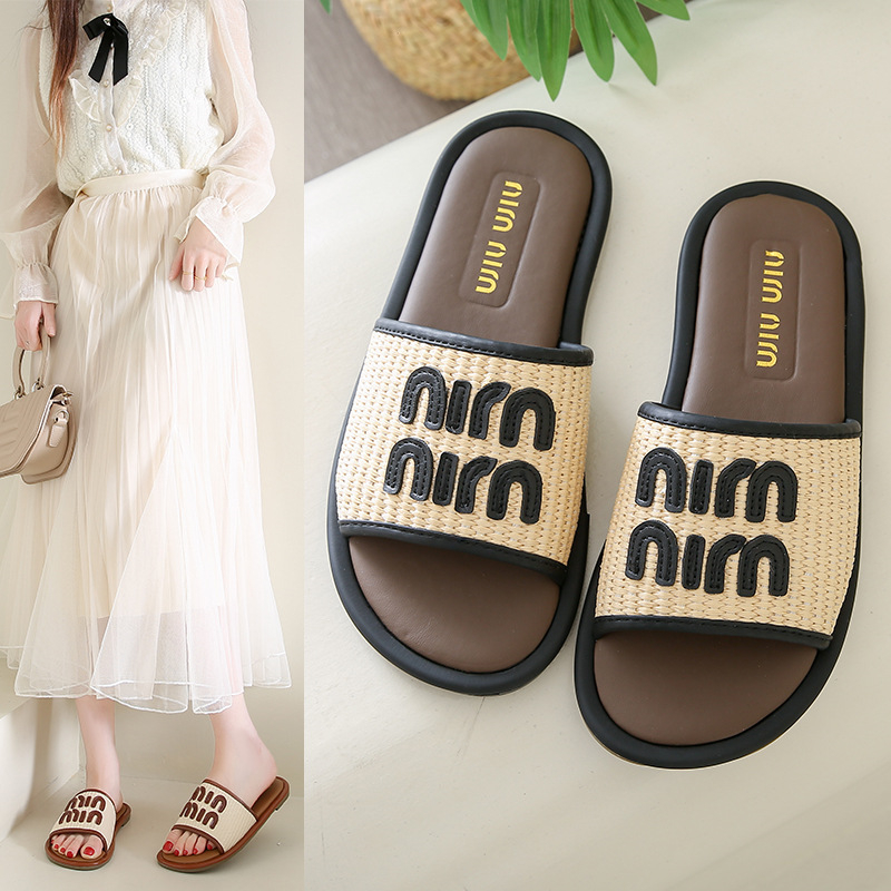free shipping Women's shoes summer new flat fairy cool slippers women's wear women's outside