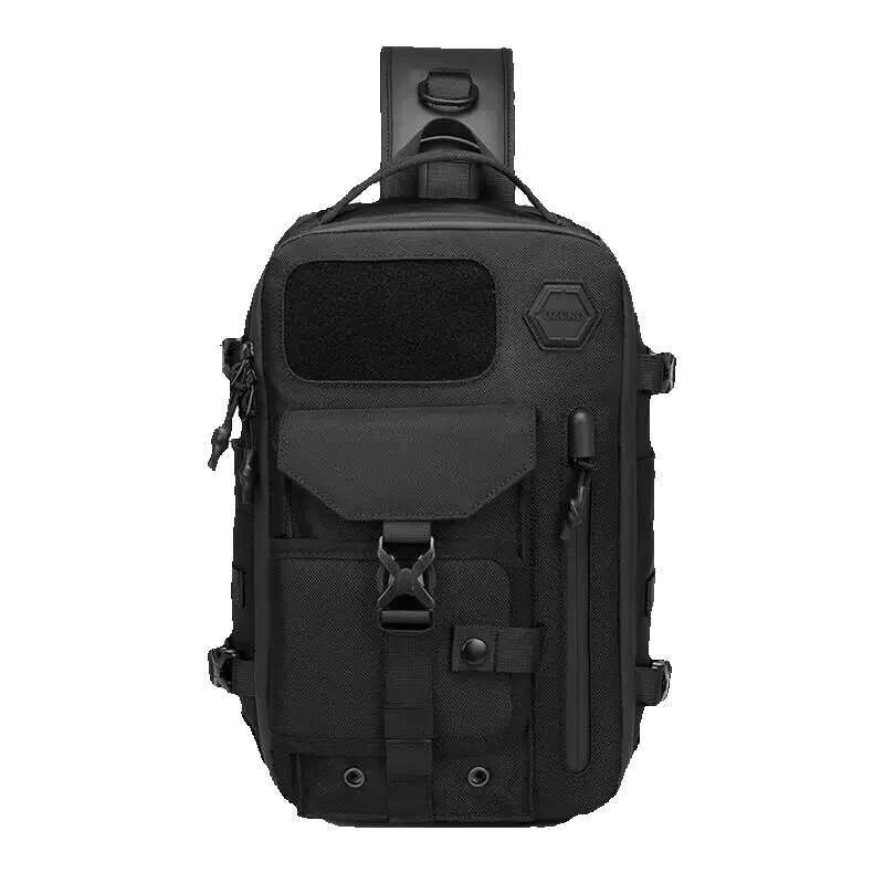 Ozuko Cross Shoulder Bag Man Chest Waterproof Tactical Waist Messenger Bag Zipper Fashion Outdoor