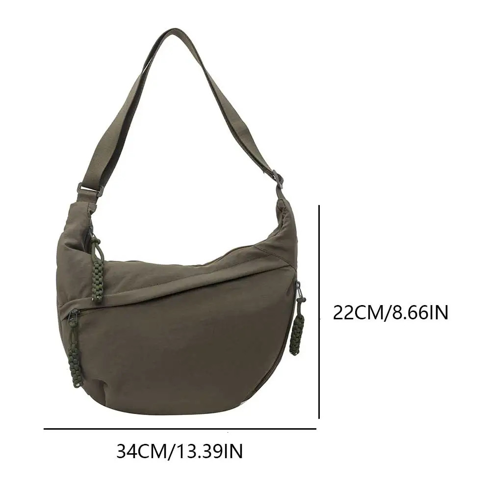 Women Stylish Dumpling Bag Multi-pockets Half Moon Bag Large Capacity Daily Messenger Bag Adjustable Strap Simple Satchel Bag 250324