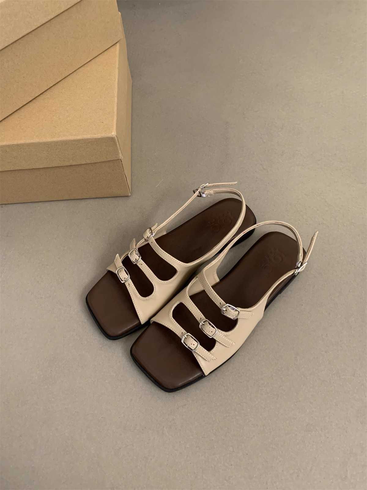 Fashion Sandals Womens Summer New French Fairy Beach Fashion Soft Flat Roman Shoes