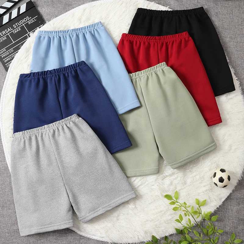 /3 pieces of childrens basic clown shorts boys casual sports lace up pants girls fashionable and comfortable multi-color combination hot pants W250324