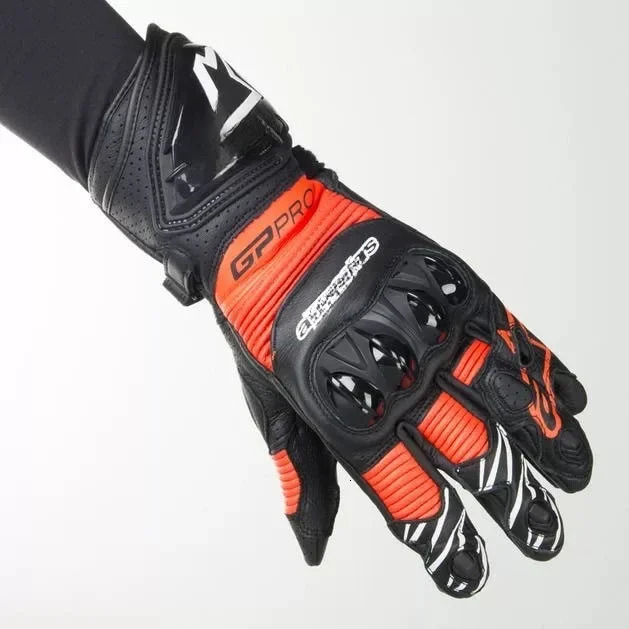 Motorcycle Gloves For GPPROR 3 Leather Racing Moto Gloves Men Wear-resistant Genuine Motorcross Gloves Breathable Guantes Moto 250324