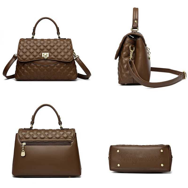 Fashionable and high-quality soft leather messenger bag luxurious designer multi-layer womens handbag womens shoulder bag Z250324