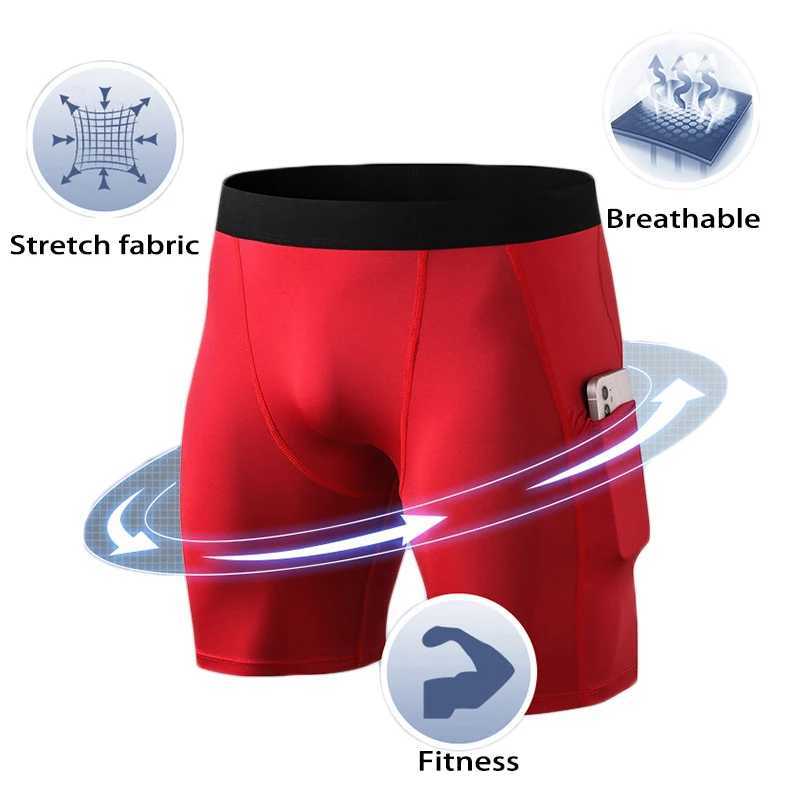 Mens Quick Drying Sprint Tight Mens Compression Running Sprint Fitness Exercise Long Leg Mens Sprint with Pocket W250324